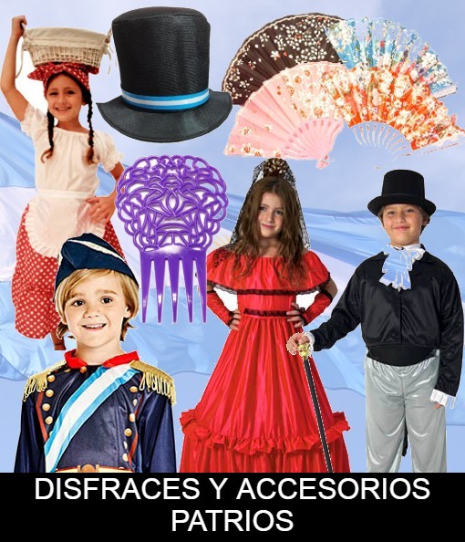 Disfraces y accesorios patrios 1800